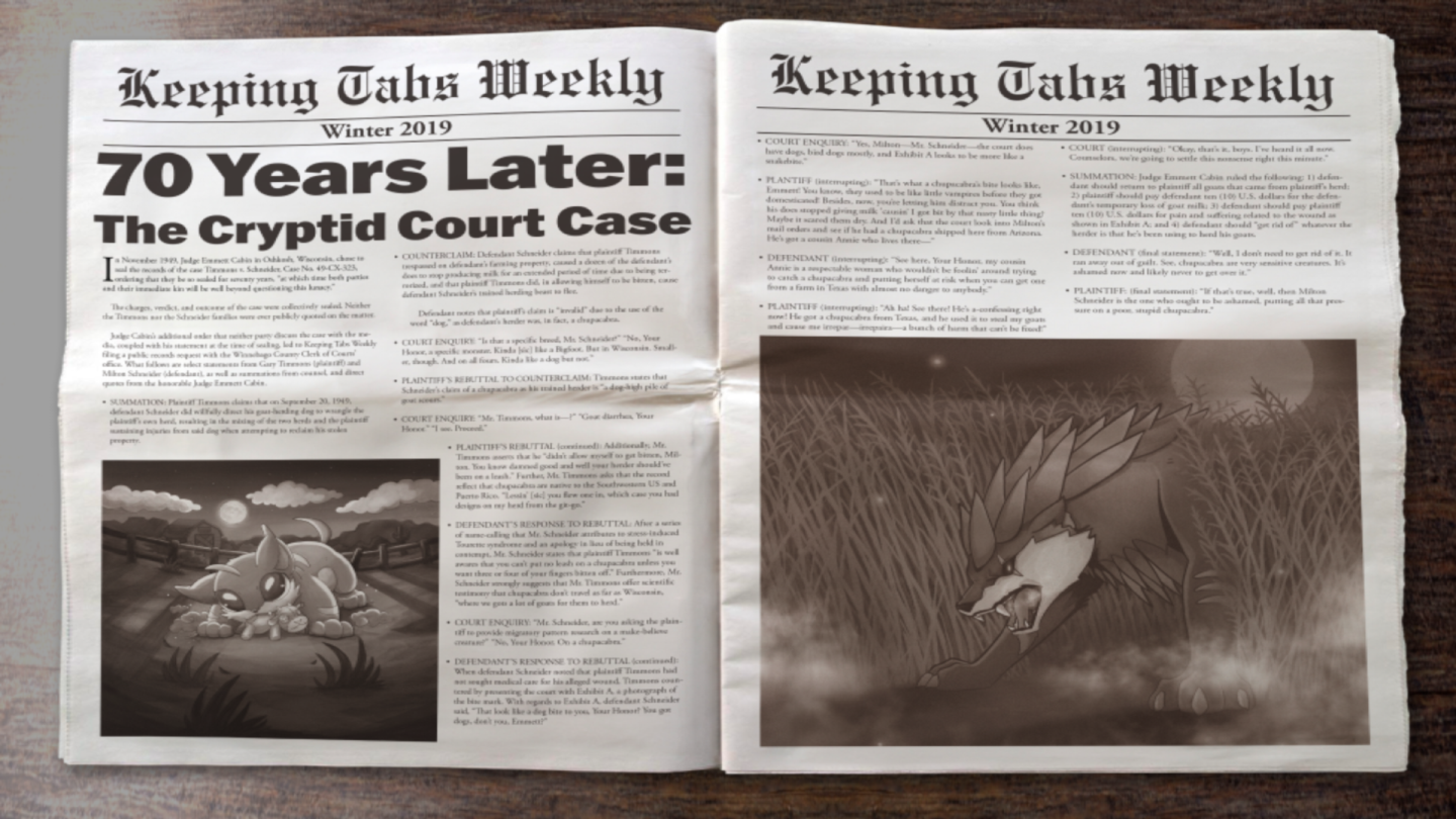 70 Years Later: The Cryptid Court Case